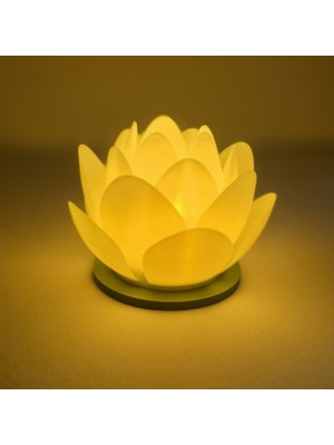 Tasarım Dekoratif 3D Pla Baskı Lotus Tealight Mumluk