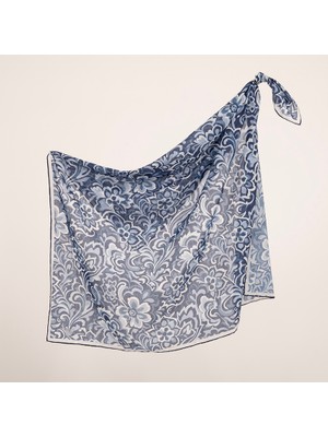 Piramit Naturel Eşarp | Ebruli