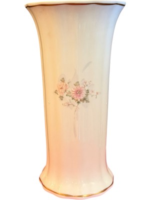 Fransız Limoges El Boyama Porselen Vazo 24,5 cm Boyunda