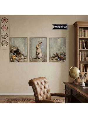 Akıllı Kağıt Statik Tutunma Özellikli Tablo - Poster Hayvan (Model- 28)