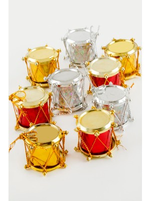 Kocadal 9 Adet Davul Yılbaşı Ağaç Süsü