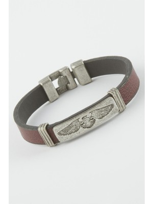 Kocadal Çift Başlı Kartal Suni Deri Bileklik