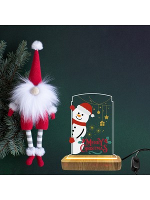 Renklime Yılbaşı Temalı Hediye 6 Masa Üstü Işıklı