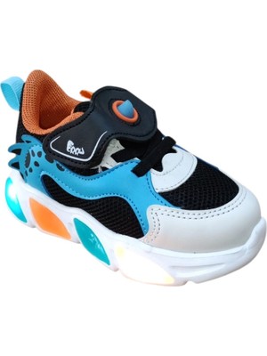 Cool Luna Bebe Işıklı Spor Ayakkabı Siyah - Oranj