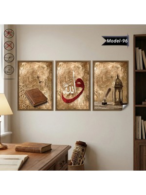 Akıllı Kağıt Statik Tutunma Özellikli Tablo - Poster Dini (Model- 96)