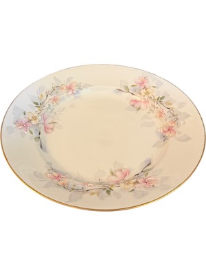 Fransız Limoges El Boyama Porselen Tabak Sunum Tabağı 31,5 cm Boyunda