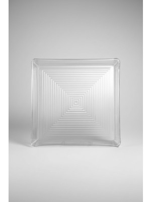 İpek Porselen Cam Kristalize Tabak 26 cm – Şık Sunum ve Dekoratif Servis