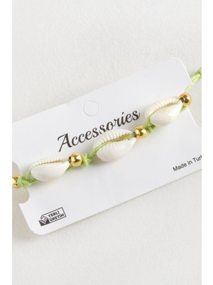 Kocadal Deniz Kabuğu Makrome Ip Bileklik