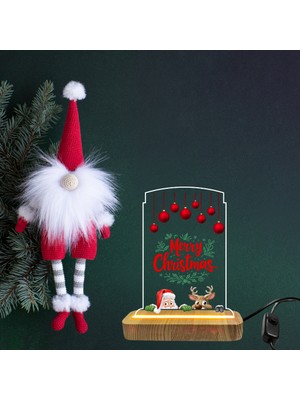 Renklime Yılbaşı Temalı Hediye 5 Masa Üstü Işıklı