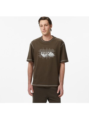 Hugo Nothal Erkek Kahverengi T-SHIRT.208