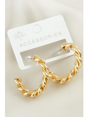 Kocadal Burgulu Trend Halka Metal Küpe