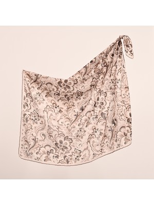 Piramit Naturel Eşarp | Ebruli