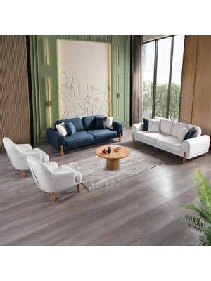 Eymense Class Bohem Koltuk Takımı 3+3+1+1 Lacivert