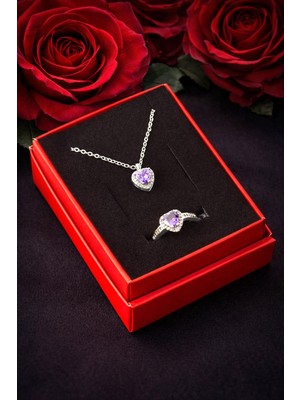 Kocadal Pnr Kalp Zirkon Taşlı Set Koyle