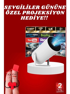 Oska Global Sevgiliye Özel Hediye Ayaklı Sinema Projektörü Projeksiyon