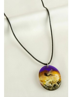 Kocadal Deniz Kızı Oval Epoksi Kolye