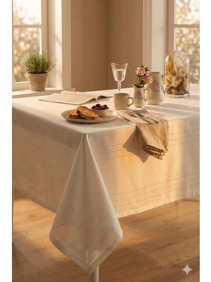 Miabella Home Dertsiz Leke Tutmaz Masa Örtüsü Yemek Masası Örtüsü Salon Masa Örtüsü Dertsiz Masa Örtüsü 160X220 cm