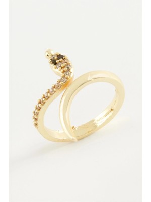 Kocadal Yılan Zirkon Taşlı Yüzük