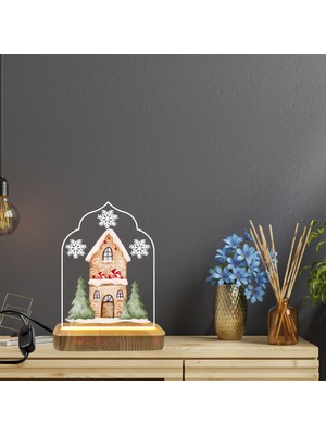 Renklime Yılbaşı Temalı Hediye 2 Masa Üstü Işıklı