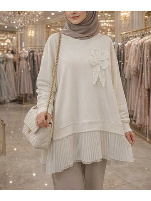 Azram Fashion Kadın Çiçek Detaylı Tunik