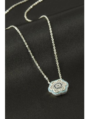 Kocadal Çiçek Nazar Zirkon Taşlı Kolye