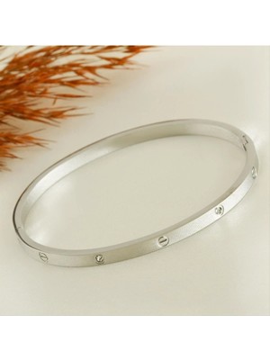 Kocadal Orjinal Crt Taşlı Çelik Bileklik Ince