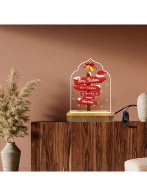 Renklime Yılbaşı Temalı Hediye 1 Masa Üstü Işıklı