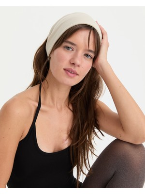 Ayma Active Krema EcoVero™Viskoz Esnek Bandana Geniş Saç Bandı