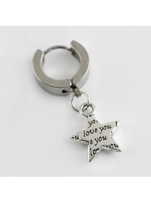 Kocadal Yıldız Çelik Erkek Küpe 1 Adet