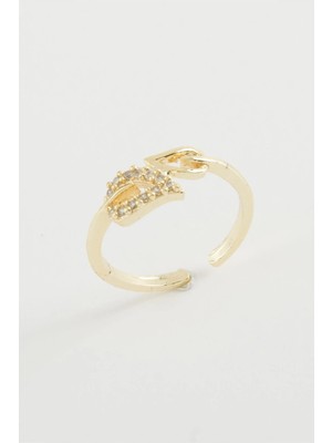 Kocadal Yaprak Zirkon Taşlı Yüzük