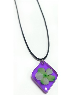 Kocadal Kartopu Çiçeği Baklava Dilimli Epoksi Kolye