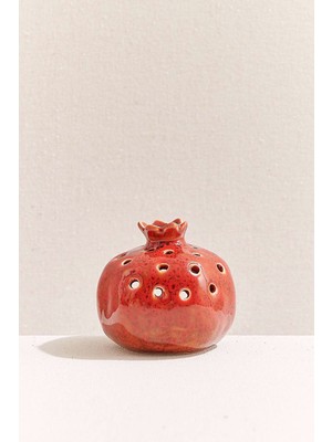 Paşabahçe Nar Porselen Tealight Mumluk S Kırmızı - 1 Adet