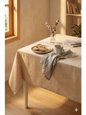 Miabella Home Dertsiz Leke Tutmaz Masa Örtüsü Yemek Masası Örtüsü Salon Masa Örtüsü Dertsiz Masa Örtüsü 160X220 cm