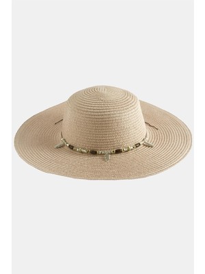 Kocadal Yaprak Boncuklu Hasır Şapka