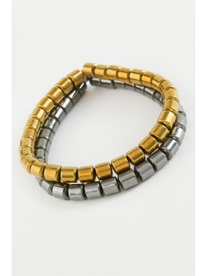 Kocadal 2'li Hematit Doğaltaş Bileklik