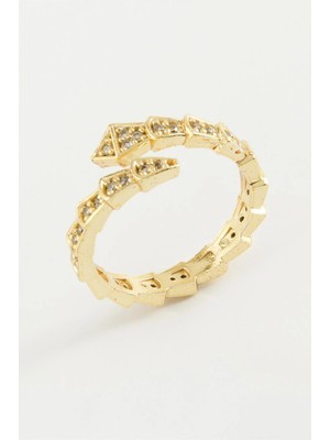 Kocadal Yılan Zirkon Taşlı Yüzük