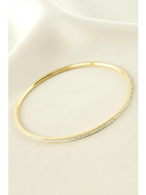 Kocadal Taşlı Ajda Lüks Çelik Bilezik 2 mm