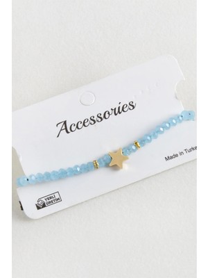 Kocadal Yıldız Kristal Makrome Ip Bileklik