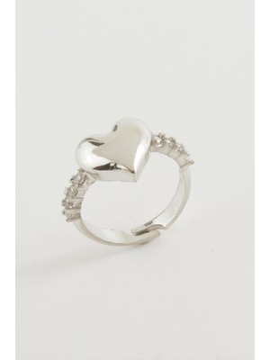 Kocadal Kalp Taşlı Metal Yüzük