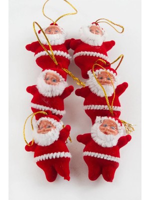 Kocadal 6 Adet Küçük Noel Baba Yılbaşı Ağaç Süsü