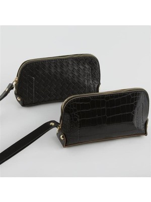 Kocadal Karışık Desenli Siyah Dikdörtgen Deri Cüzdan