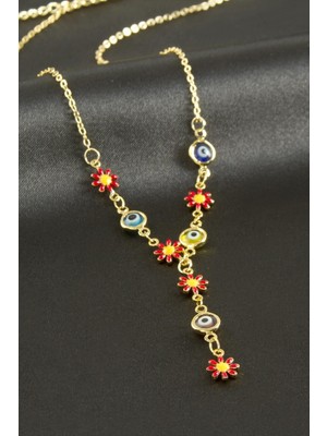 Kocadal Papatya Nazar Mineli Y Kolye