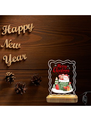 Renklime Yılbaşı Temalı Hediye 11 Masa Üstü Işıklı