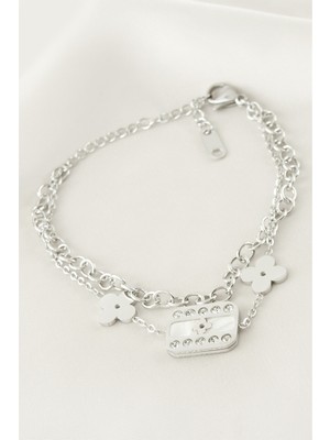 Kocadal Çiçek Sedef Çelik Bileklik