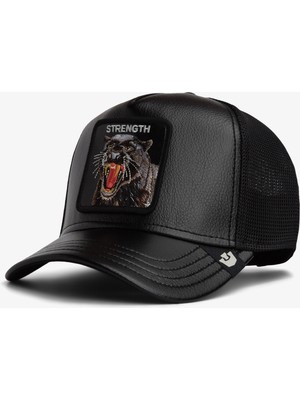 Goorin Bros Faux Leather Panther Unisex Siyah Şapka.voıd