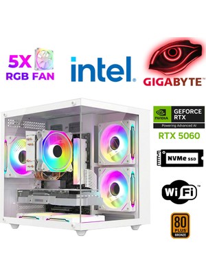 Xaser Air X50 I5 14400F 16GB Ddr5 Ram 1tb M.2 Nvme SSD 8gb RTX5060 Masaüstü Oyuncu Bilgisayarı