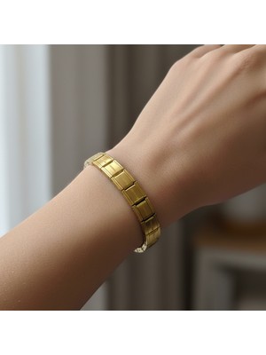 Belirtilmemiş Italyan Charm Bileklik Gold Renk,çelik Bileklik,hediye