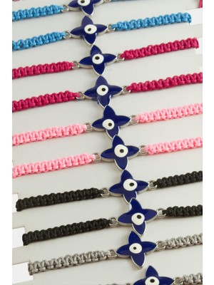 Kocadal Çiçek Nazar Makrome Örgülü Bileklik