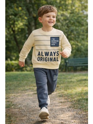 Melodi Kids Erkek Çocuk Mevsimlik Pamuklu Alt Üst Takım Eşofman