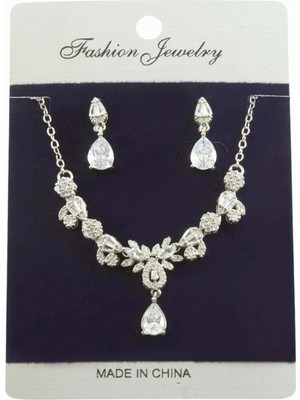 Kocadal Damla Zirkon Taşlı Set Kolye